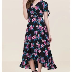 Poppy floral wrap maxi dress